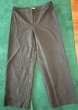 J.Jill Ponte Gray Wide Leg Pants Size 12 Tall